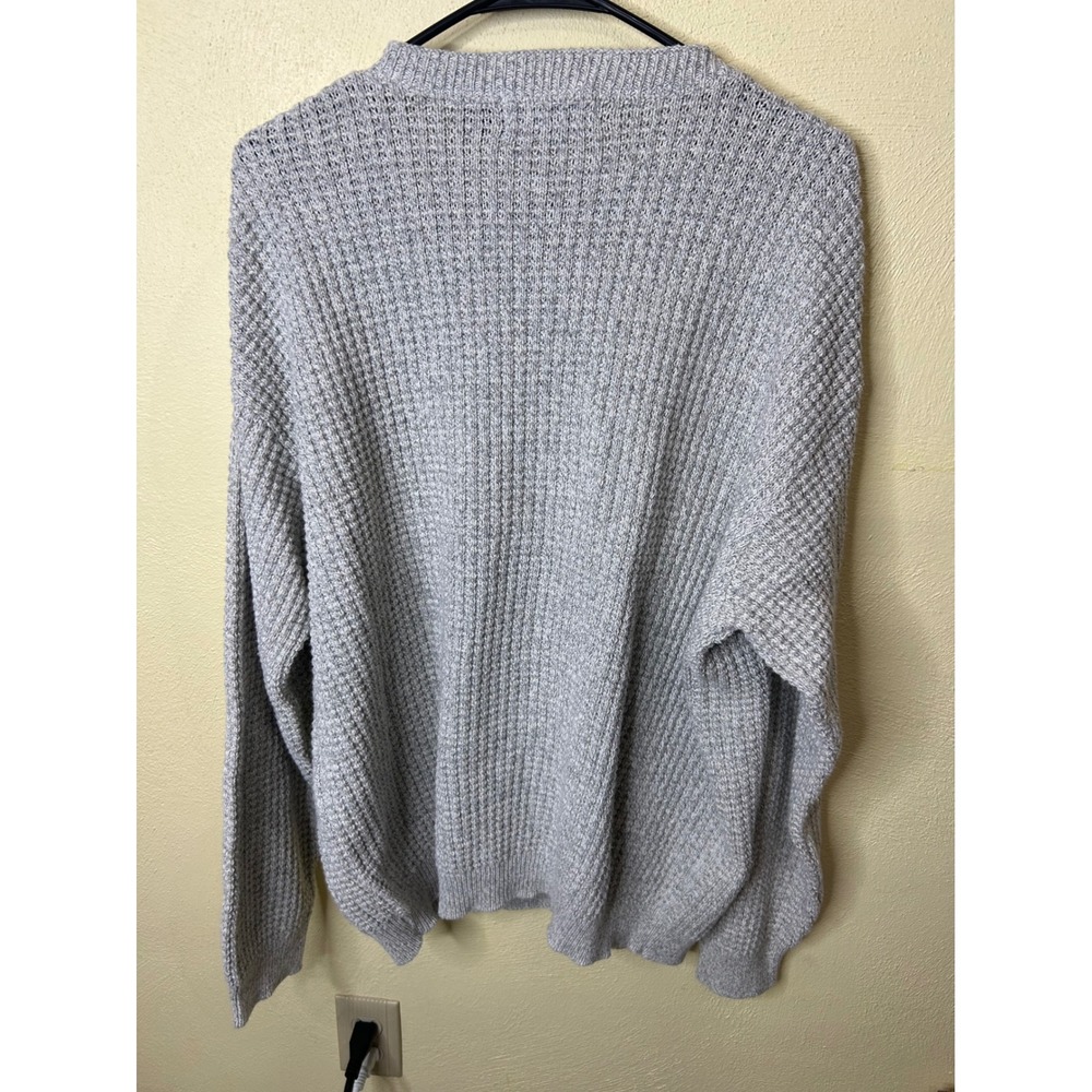 Susquehanna Trail Outfitters Mens XL Grey Knit Henley Sweater Cotton Blend - Picture 2 of 3